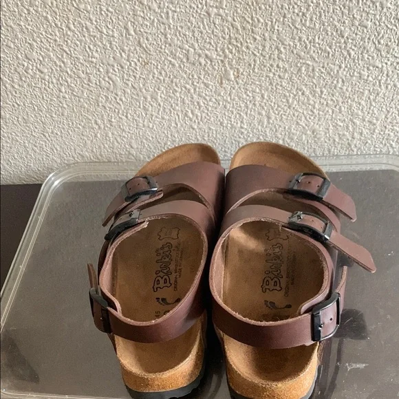 Birkirs Brown Leather Sandals with Buckles - Picture 3 of 8